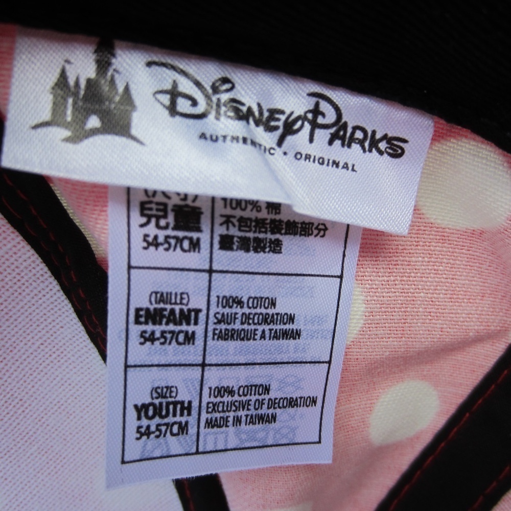 Disney Parks Minnie Mouse Ears Hat Youth Ball cap Bow Polka Dot Vacation - Picture 10 of 13